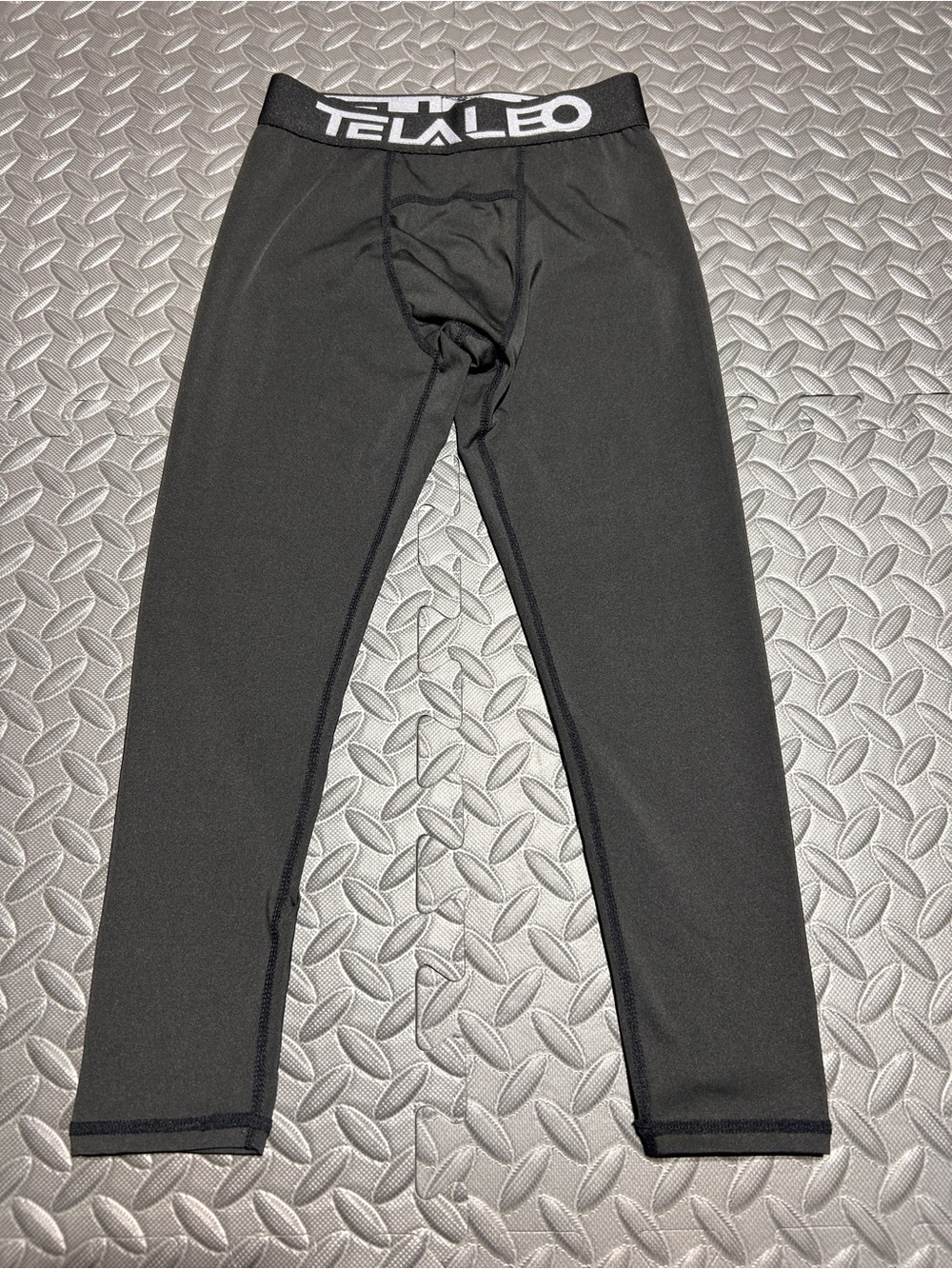 TELALEO Black Kids Compression Leggings